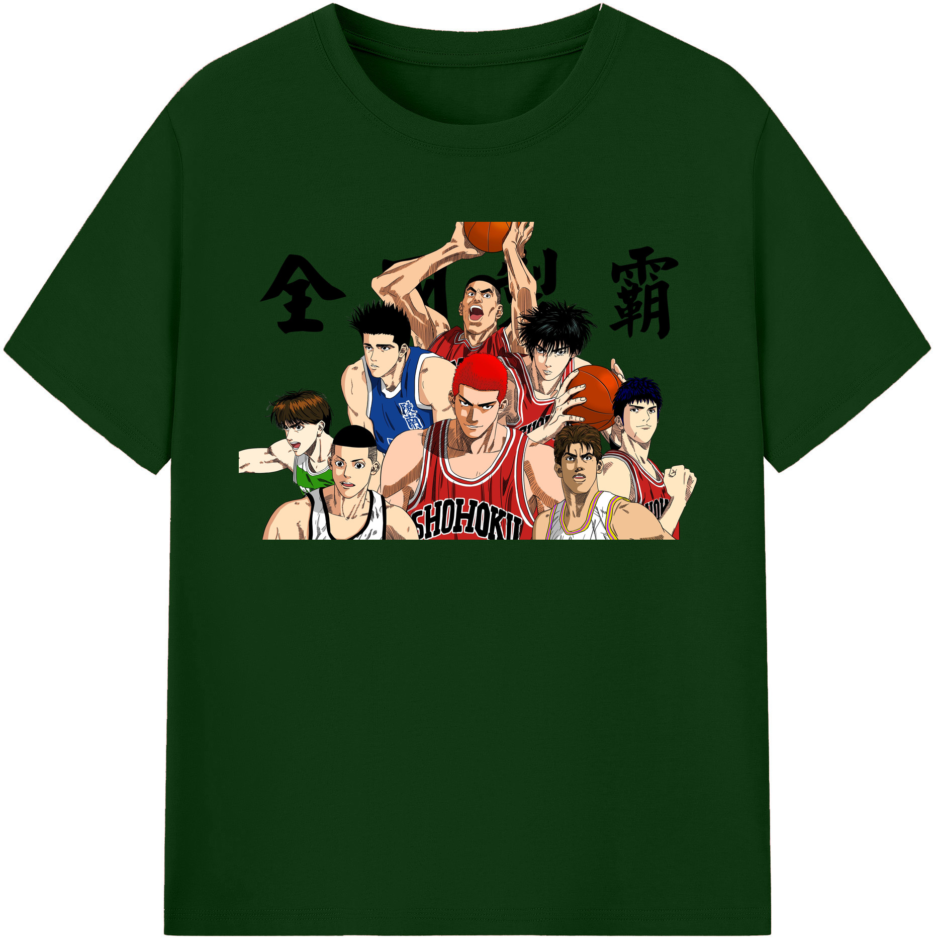 SLAM DUNK／スラムダンク 綿100％半袖Tシャツ（フロントプリント）